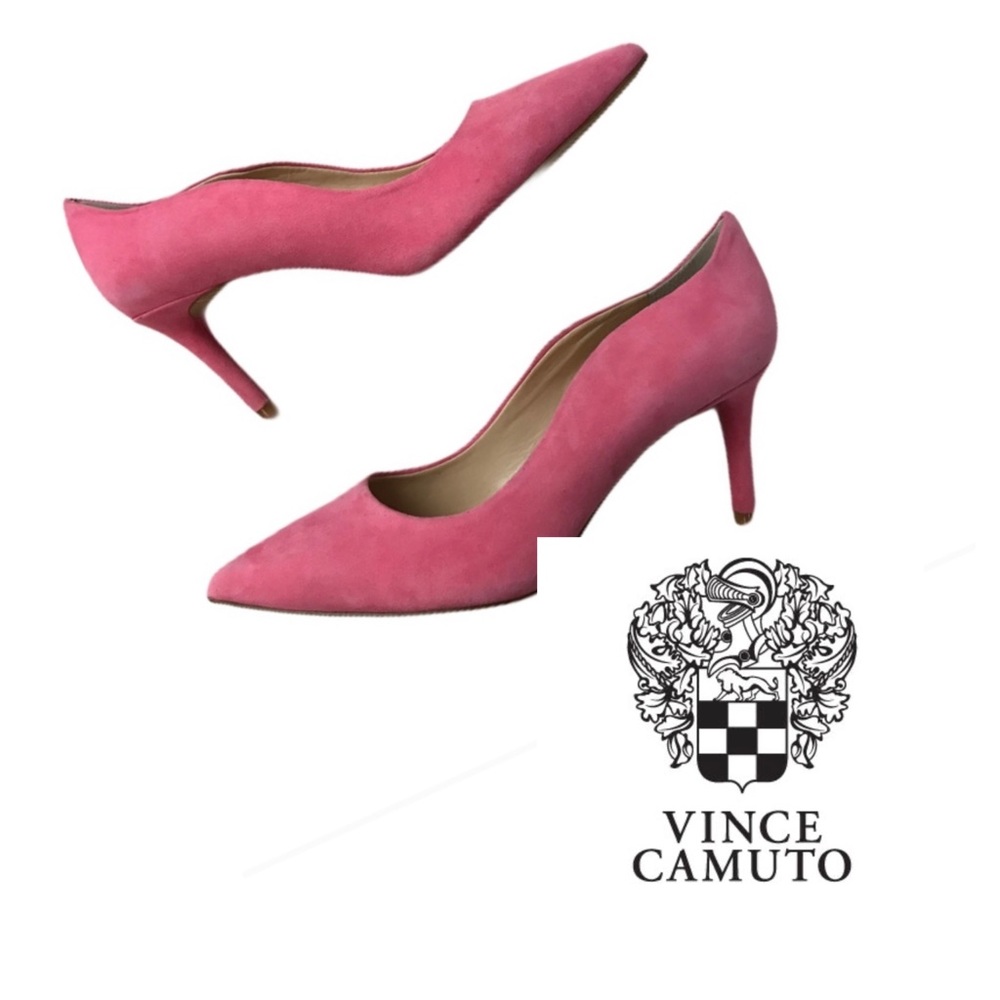 New Vince Camuto Jaynita Pink Scallop Pumps